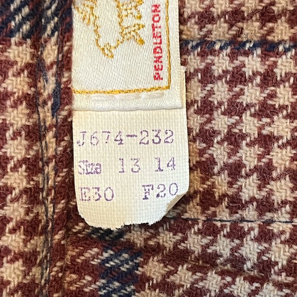 Rare Vintage Pendleton pleated plaid wool wrap kilt skirt Size 13/14 - EUC - Picture 6 of 6